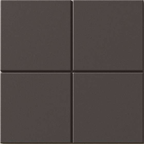 Керамогранит Wow Raster Grid M Basalt 131363, цвет чёрный, поверхность матовая, квадрат, 150x150