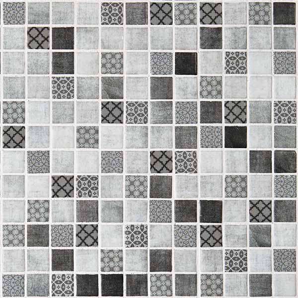 Мозаика Mosavit Graphic Decor Riviere Gris, цвет серый, поверхность матовая, квадрат, 316x316