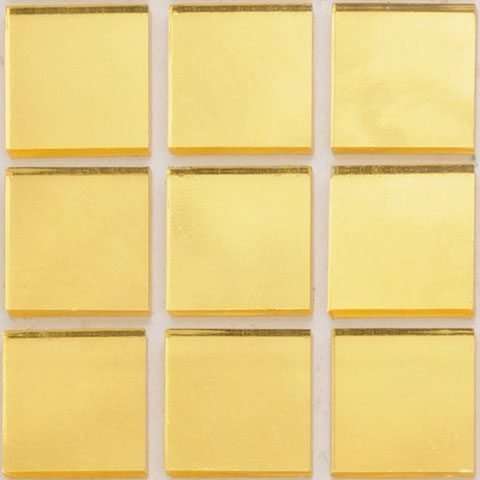 Мозаика Alma Mosaic GMC01-15, цвет жёлтый, поверхность глянцевая, квадрат, 150x150