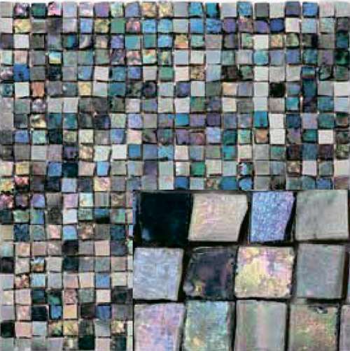 Мозаика Ker-av Mosaico Vero Perla di Notte (1X1) KER-MV205, цвет серый, поверхность глянцевая, квадрат, 300x300