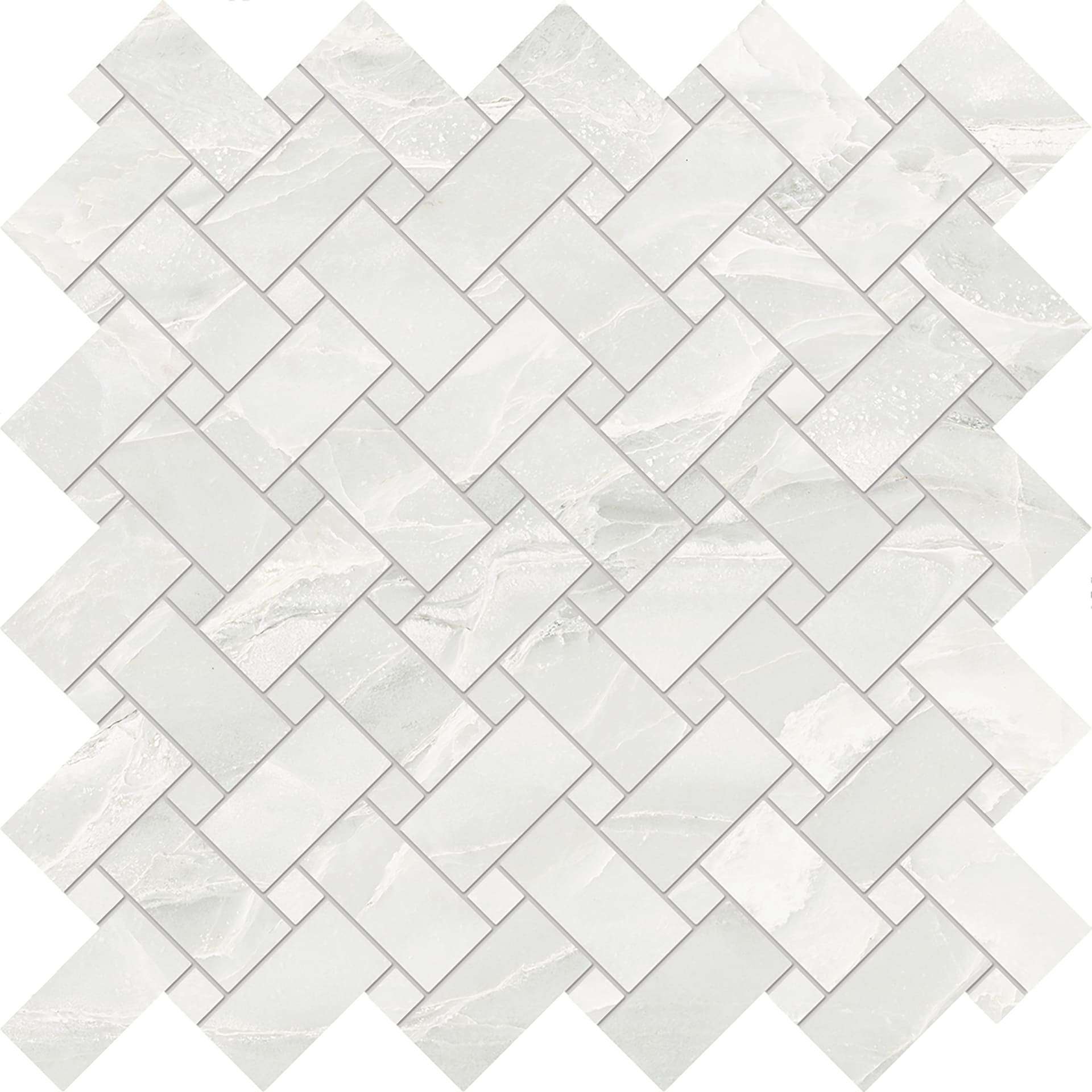 Мозаика Emilceramica (Acif) Tele Di Marmo Selection Intrecci White Paradise Lapp EK54, цвет белый, поверхность лаппатированная, , 300x300
