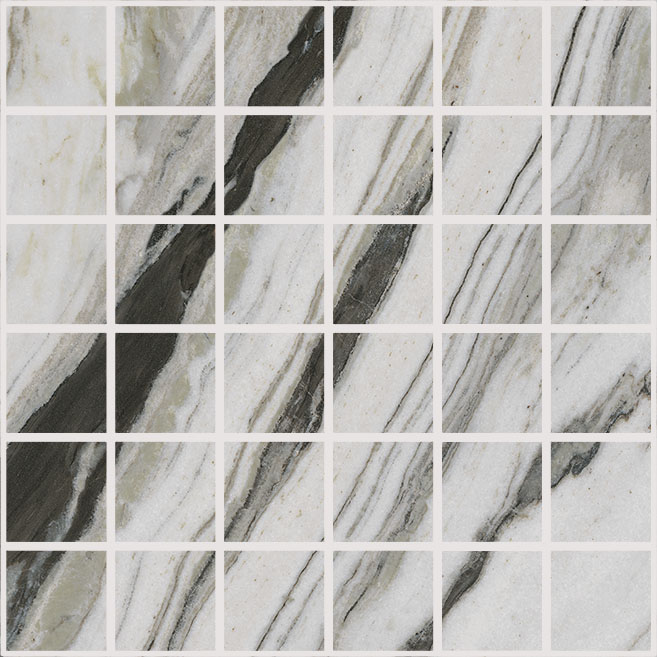 Мозаика Cerdomus Iskra Mosaico Fujii 94458, цвет чёрно-белый, поверхность матовая, квадрат, 300x300