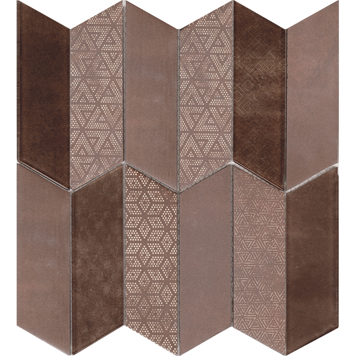 Мозаика L'Antic Colonial Rhomboid Chocolate L244009701, цвет коричневый, поверхность матовая, квадрат, 298x298x8