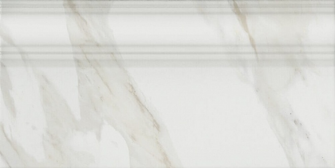 Бордюры Kerama Marazzi Плинтус Прадо Белый Обрезной FME002R, цвет белый, поверхность глянцевая, прямоугольник, 200x400