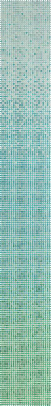 Мозаика Jasba Loop Ocean 40056H, цвет голубой, поверхность глянцевая, круг и овал, 316x2528