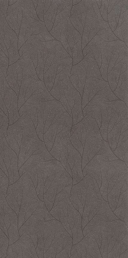 Декоративные элементы Floor Gres Earthtech Fronds A Carbon Ground Comfort 6mm 772731, цвет чёрный, поверхность лаппатированная, прямоугольник, 1200x2400
