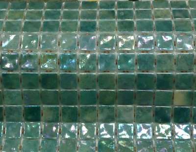 Мозаика Ezarri Mint Ondulato, цвет зелёный, поверхность глянцевая, прямоугольник, 313x495