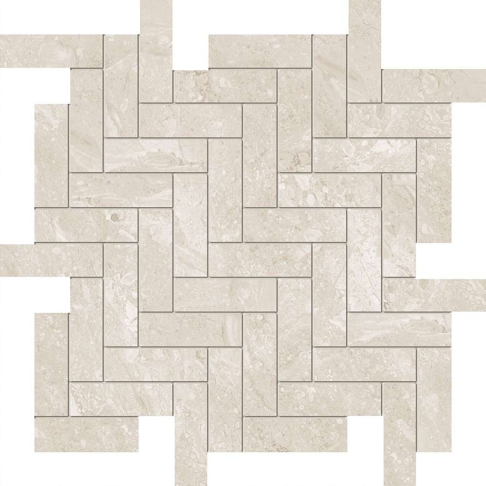 Мозаика Tubadzin Sarda White, цвет бежевый, поверхность глянцевая, квадрат, 298x298