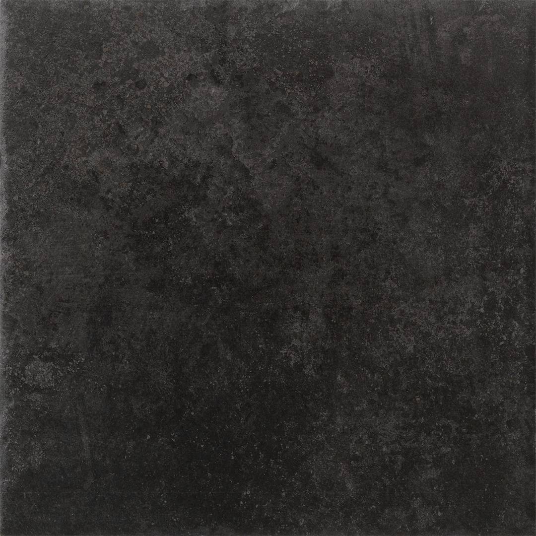 Керамогранит Settecento Ciment Nero Burattato 152064, цвет чёрный, поверхность матовая, квадрат, 155x155
