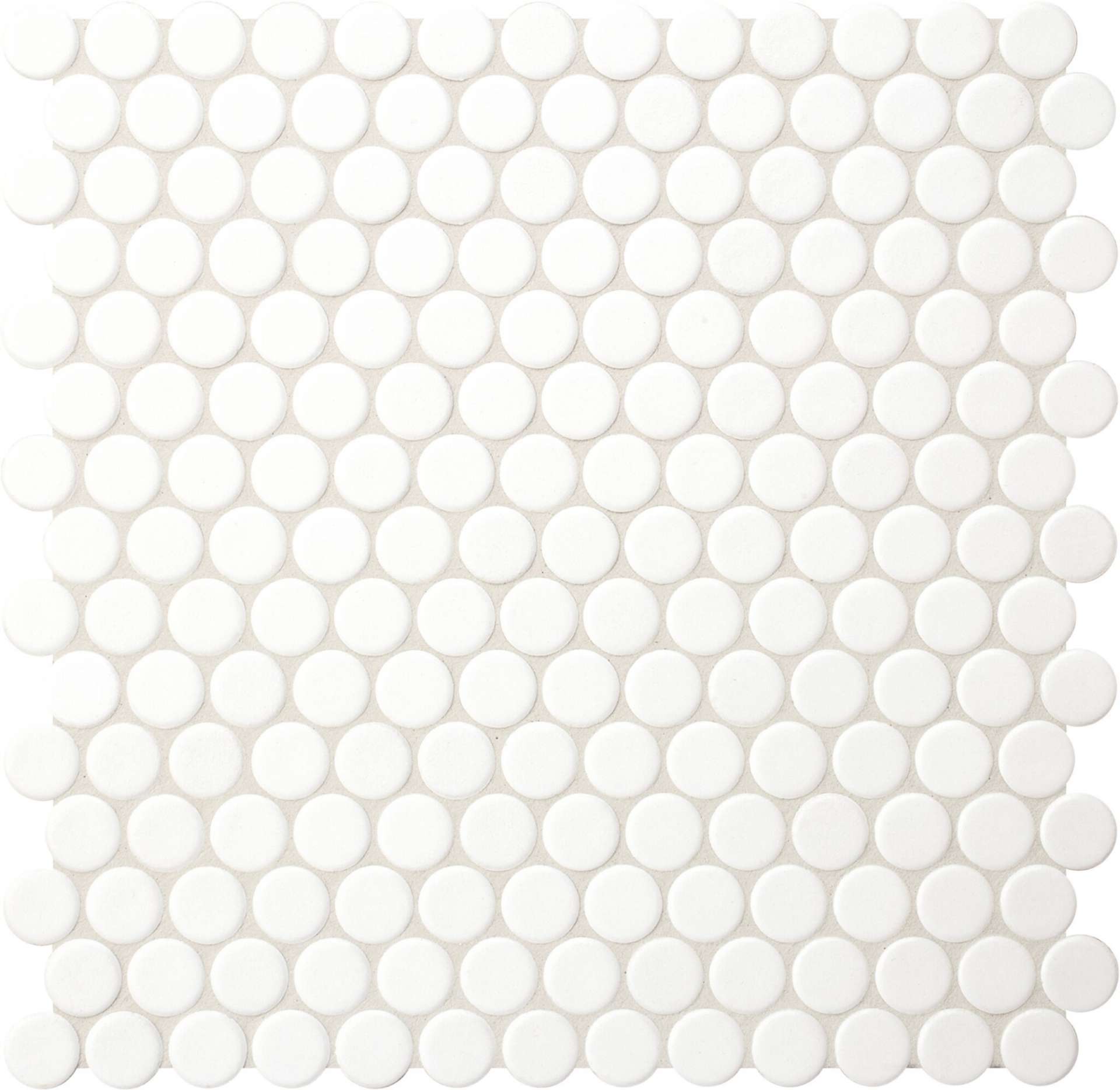 Мозаика Jasba Loop Arktiswei 40040H-44, цвет белый, поверхность матовая, круг и овал, 312x316