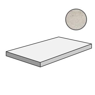 Ступени Emilceramica (Acif) 20Twenty Angolare SX Vintage ECN6, цвет серый, поверхность матовая, прямоугольник с капиносом, 330x1200