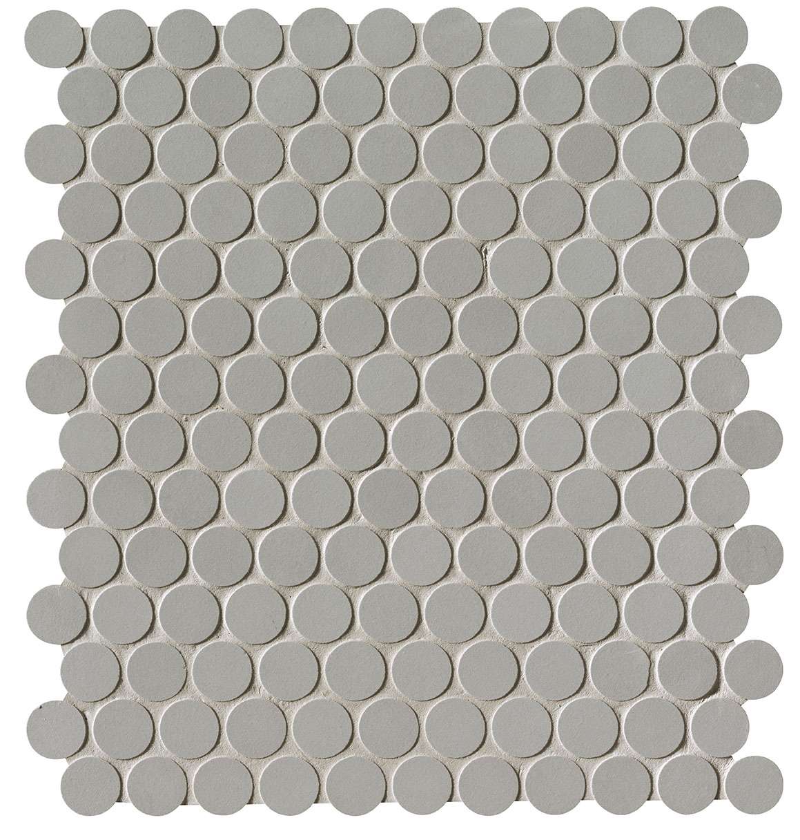 Мозаика Fap Milano&Floor Grigio Round Mosaico Matt fNSX, цвет серый, поверхность матовая, квадрат, 295x325