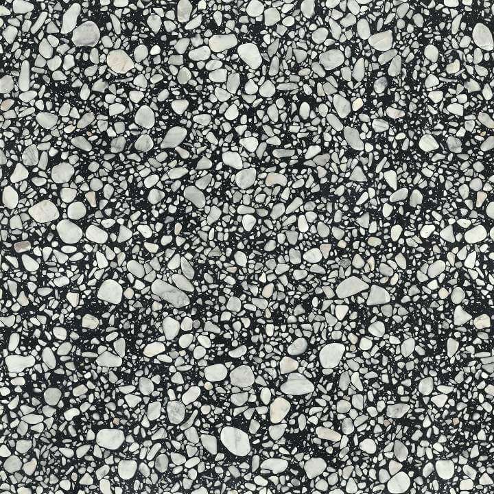 Керамогранит Fondovalle Shards Large Black, цвет чёрно-белый, поверхность полированная, квадрат, 1200x1200