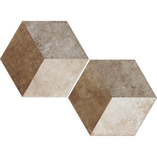 Декоративные элементы Fioranese Heritage Deco Exagona Texture 2, цвет разноцветный, поверхность матовая, шестиугольник, 345x400