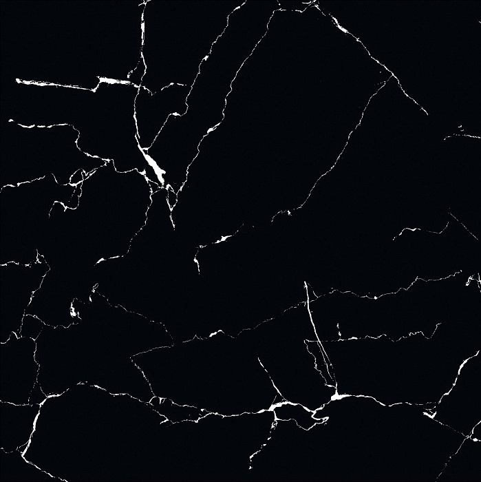 Керамогранит  Bratvi Black, цвет чёрный, поверхность полированная, квадрат, 600x600