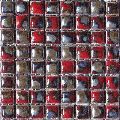 Мозаика Ceramica Di Treviso Atlante Dripping/DP15, цвет бордовый, поверхность глянцевая, квадрат, 300x300