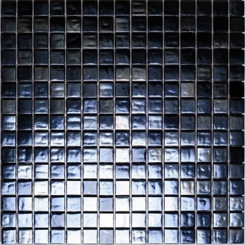 Мозаика Alma Mosaic Pearly PB507, цвет чёрный, поверхность глянцевая, квадрат, 200x200