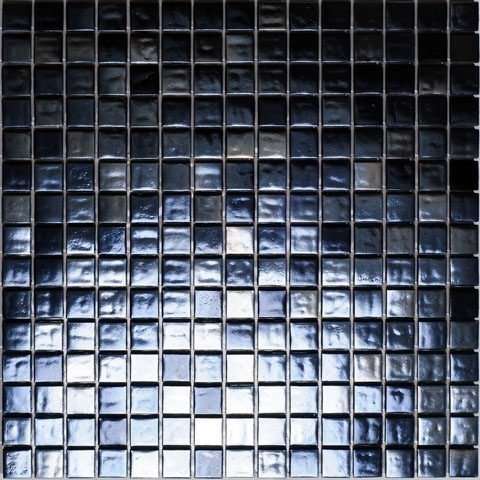 Мозаика Alma Mosaic Pearly PB507, цвет чёрный, поверхность глянцевая, квадрат, 200x200