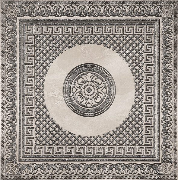 Декоративные элементы Ceracasa Deco Dolomite Fortune Cinder Plata Rect, цвет серый, поверхность матовая, квадрат, 491x491