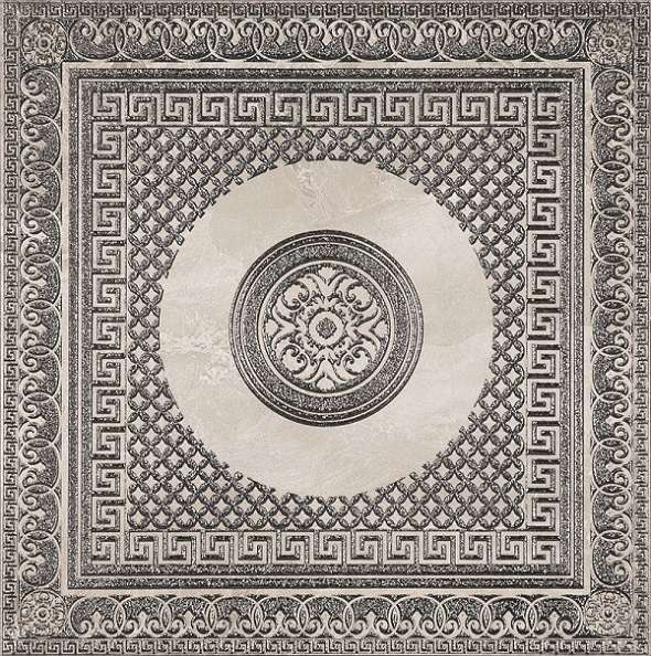 Декоративные элементы Ceracasa Deco Dolomite Fortune Cinder Plata Rect, цвет серый, поверхность матовая, квадрат, 491x491
