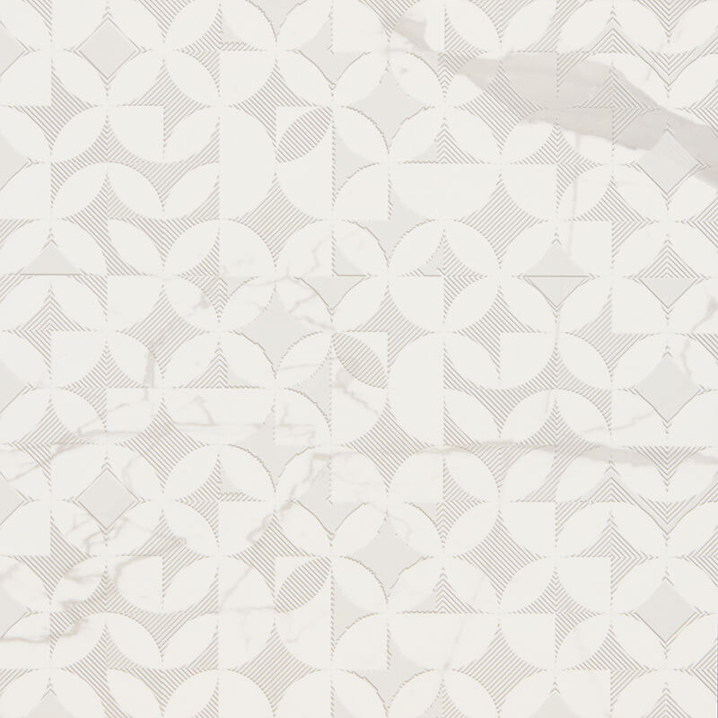 Декоративные элементы Serra Infinity White Decor, цвет белый, поверхность глянцевая, квадрат, 600x600
