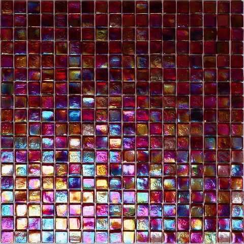 Мозаика Alma Mosaic Art NG199, цвет бордовый, поверхность глянцевая, квадрат, 150x150