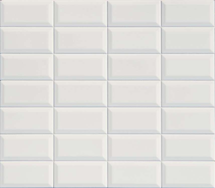 Керамическая плитка Terratinta Betonbrick White Glossy TTBB71WDGW, цвет белый, поверхность глянцевая, кабанчик, 75x150
