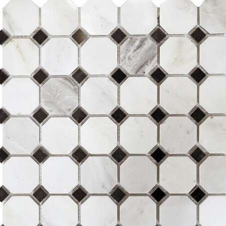 Мозаика Q-Stones QS-091-48P/10, цвет серый, поверхность матовая, квадрат, 305x305