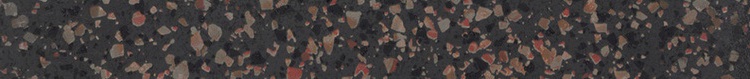 Бордюры Petracers Carnevale Veneziano Battiscopa Nero, цвет чёрный, поверхность матовая, квадрат, 80x800