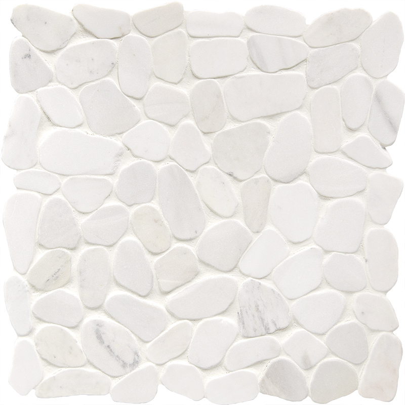 Мозаика Starmosaic Wild Stone Peble VMw Tumbled, цвет белый, поверхность матовая, квадрат, 300x300