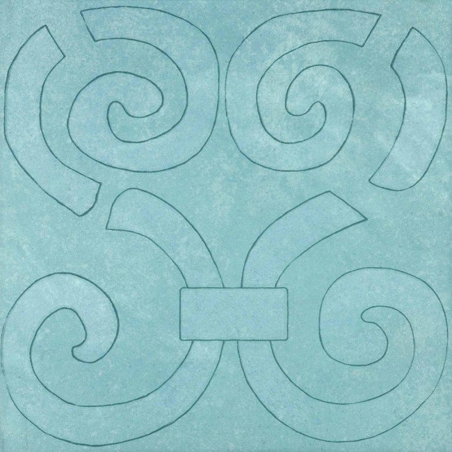 Керамогранит Cedir Mediterraneo Ischia Acqua, цвет бирюзовый, поверхность матовая, квадрат, 500x500