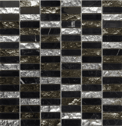 Мозаика Art & Natura Equilibrio 017, цвет чёрно-белый, поверхность глянцевая, квадрат, 300x300