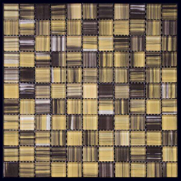 Мозаика Natural Mosaic Ethnic WL-20 (Стекло), цвет жёлтый, поверхность глянцевая, квадрат, 300x300