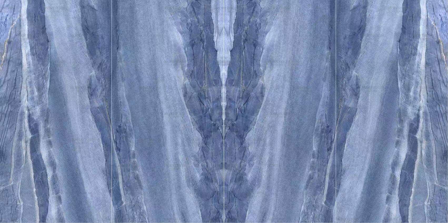 Широкоформатный керамогранит Zodiac Azul Macaubas Polished (6 мм) MN413BP261206, цвет синий, поверхность полированная, прямоугольник, 1200x2600