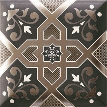 Керамическая плитка Mainzu Esna Brown Decor, цвет коричневый, поверхность глянцевая, квадрат, 150x150