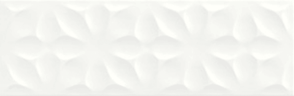 Керамическая плитка Ragno Freestyle Matt Struttura 3D Fiore R6TU, цвет белый, поверхность 3d (объёмная), матовая, прямоугольник, 250x760