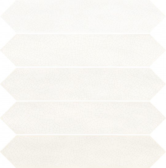 Керамическая плитка Dune Crackle Nieve 187831, цвет белый, поверхность глянцевая, шестиугольник, 65x330
