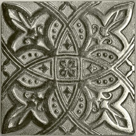 Вставки Kavarti Zodiac Nickel, цвет металлик, поверхность лаппатированная, квадрат, 50x50