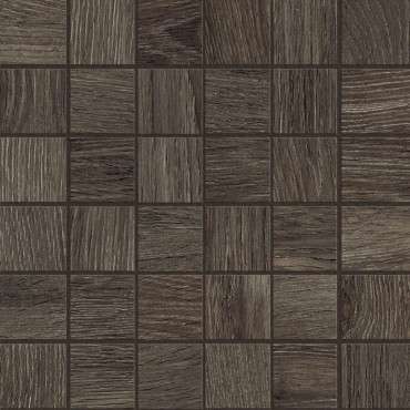 Мозаика Ascot Steam Work Mix Ebony SWKM70, цвет чёрный, поверхность матовая, квадрат, 300x300