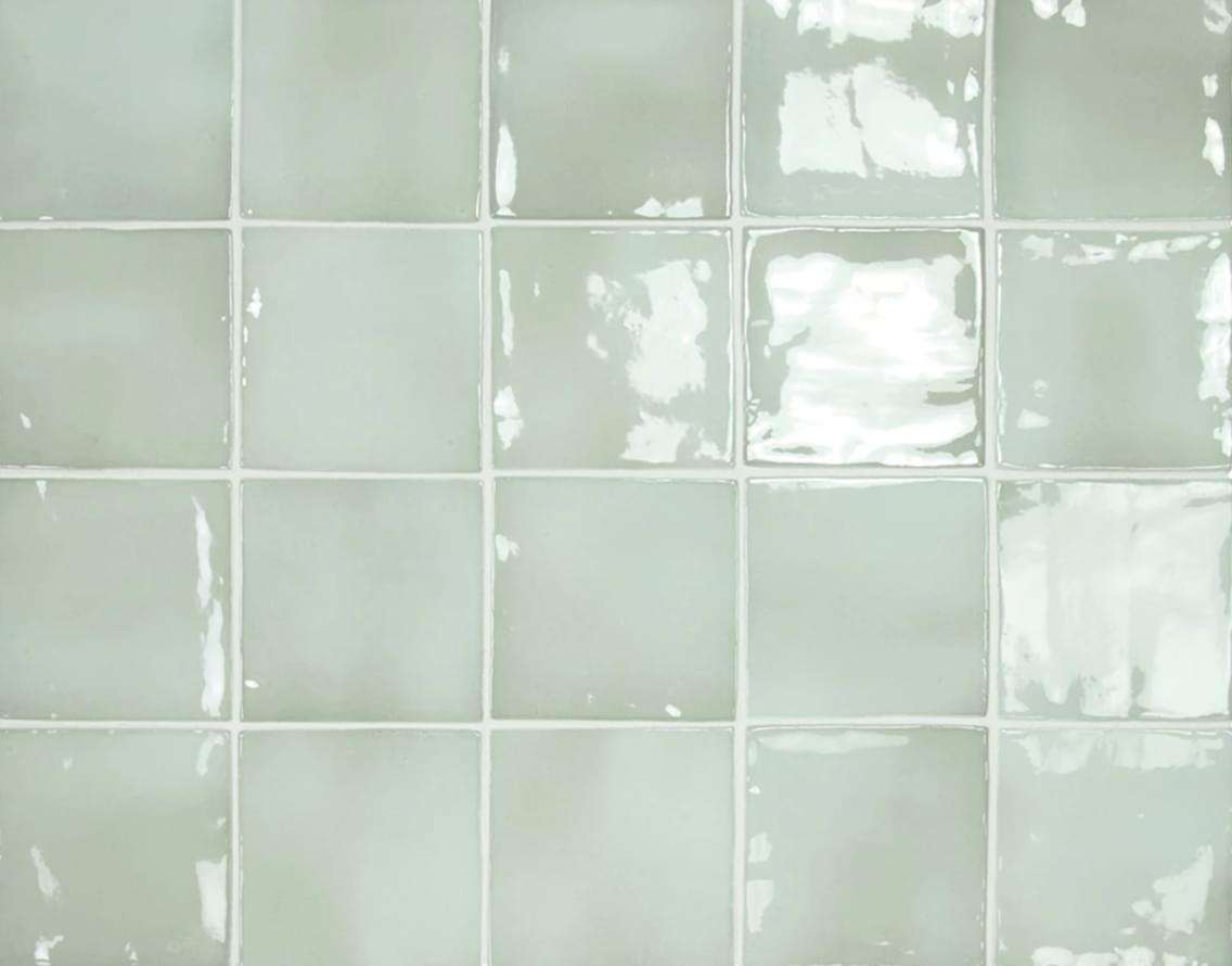 Керамическая плитка Equipe Manacor Mint 26912, цвет зелёный, поверхность глянцевая, квадрат, 100x100