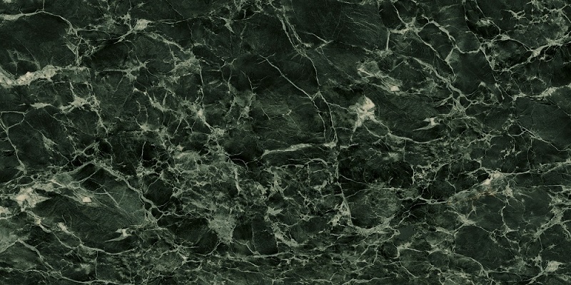 Широкоформатный керамогранит Marazzi Italy Grande Marble Look Verde Aver Lux Stuoiato M7S7, цвет чёрный, поверхность полированная, прямоугольник, 1600x3200