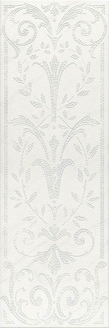 Декоративные элементы Kerama Marazzi Декор Борсари орнамент HGD\A126\12103R, цвет белый, поверхность матовая, прямоугольник, 250x750