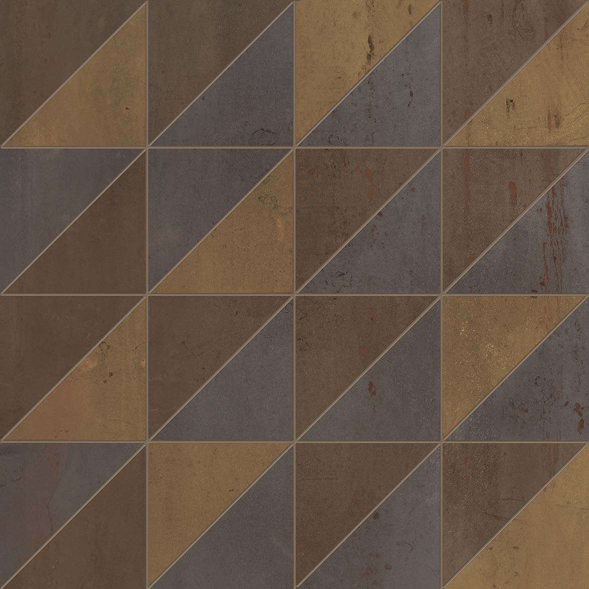 Мозаика Flaviker Rebel Mos. Tris Hot Rett 0004344, цвет разноцветный, поверхность матовая, квадрат, 300x300