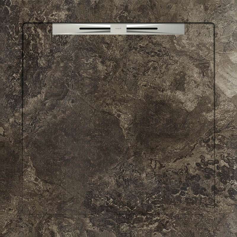 Спецэлементы Aquanit Fossil Brown Slope Line, цвет коричневый, поверхность матовая, квадрат, 900x900