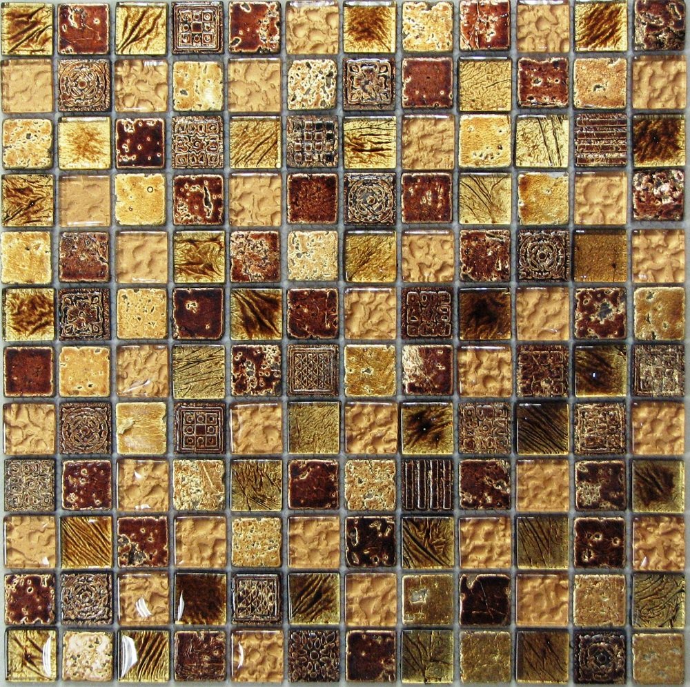 Мозаика Bonaparte Bonaparte Antik-2, цвет коричневый, поверхность глянцевая, квадрат, 300x300