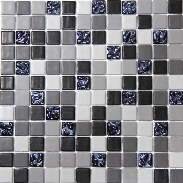 Мозаика Mosavit Mezclas Urban Grey + Drops Antracita 15%, цвет серый, поверхность матовая, квадрат, 316x316