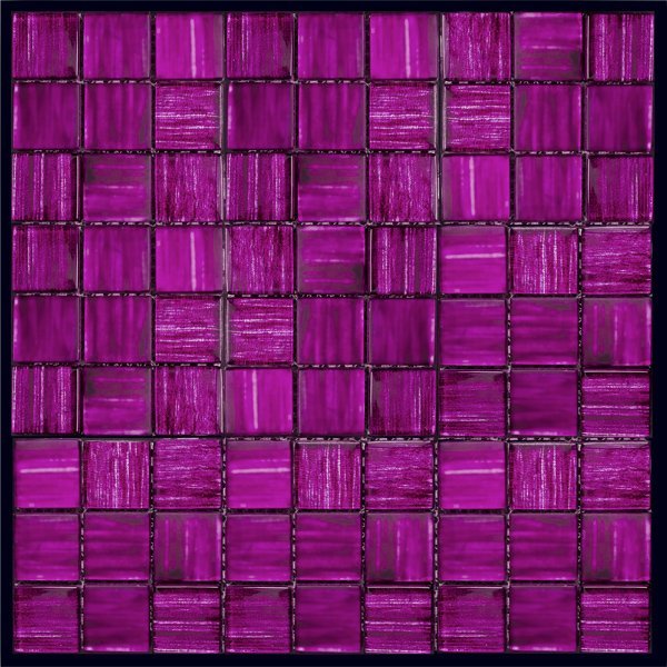 Мозаика Natural Mosaic Dark JP-309 (Стекло), цвет фиолетовый тёмный, поверхность глянцевая, квадрат, 288x288