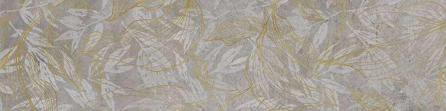 Декоративные элементы Cerrad Softcement Decor Silver Flower Rect., цвет серый золотой, поверхность матовая, прямоугольник, 297x1197