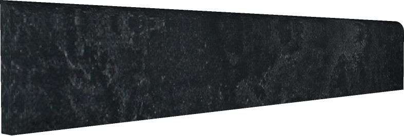 Бордюры La Fabbrica Pietra Lavica Battiscopa Gryphea BL59, цвет чёрный, поверхность лаппатированная, прямоугольник, 80x490