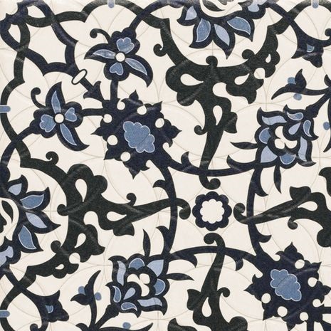 Декоративные элементы Realonda Orly Blue, цвет белый синий, поверхность сатинированная, квадрат, 442x442